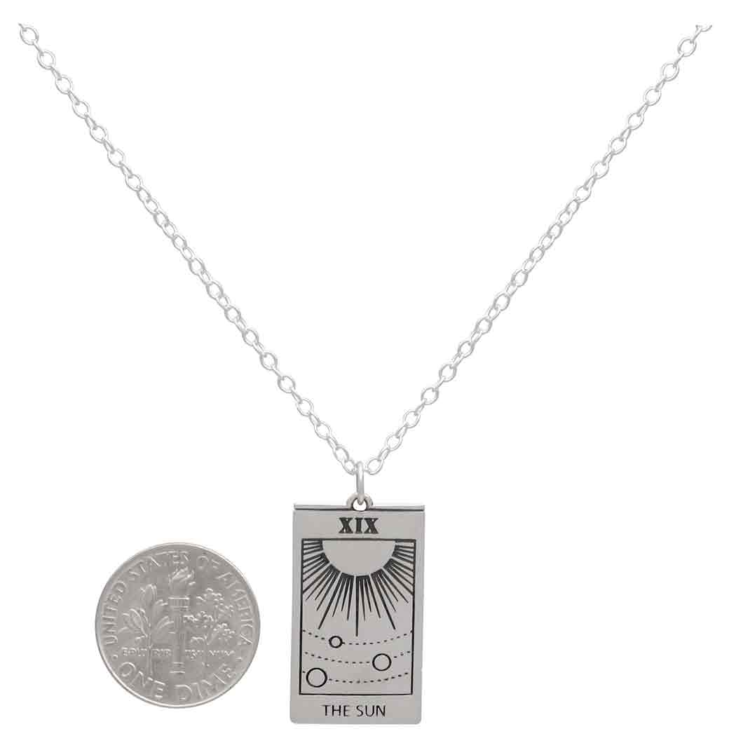 18 Inch Sun Tarot Card Necklace