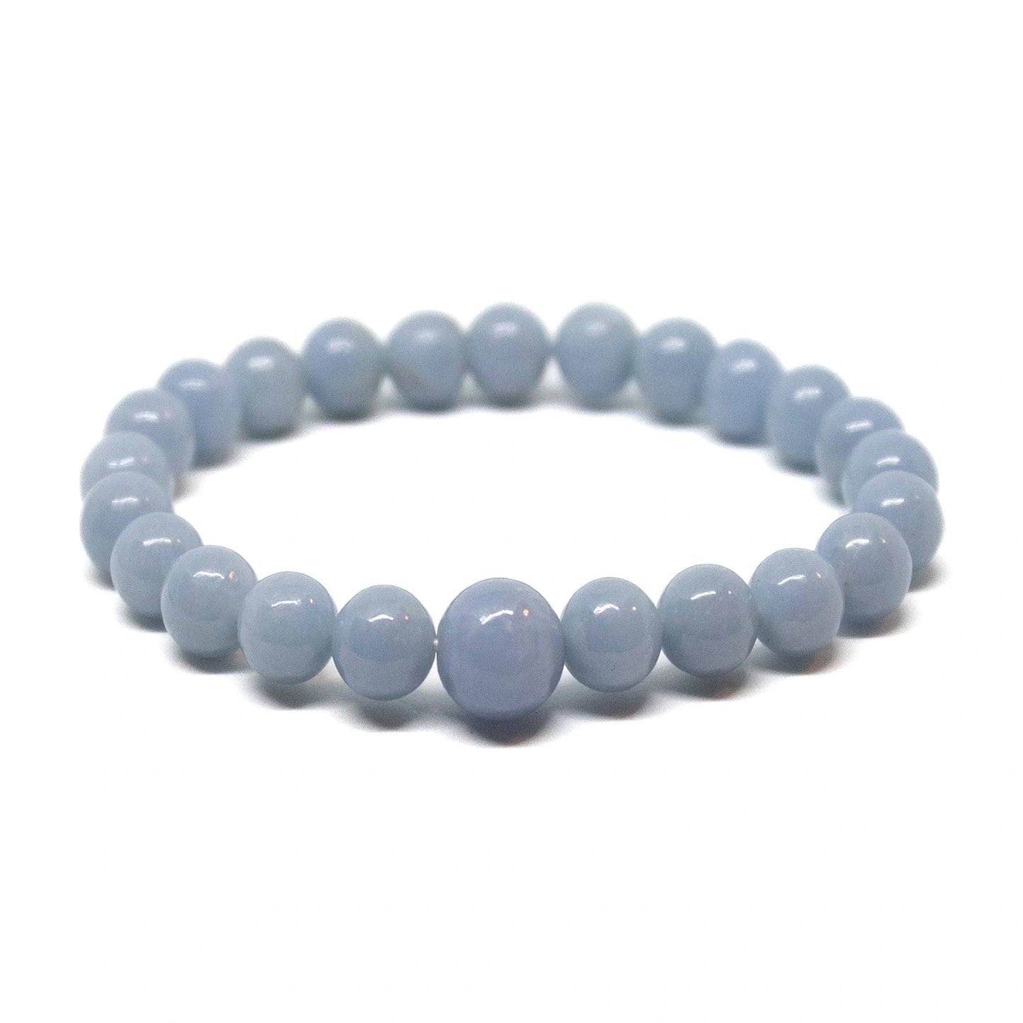 Angelite  Beaded Bracelet - Wrist Mala 8mm