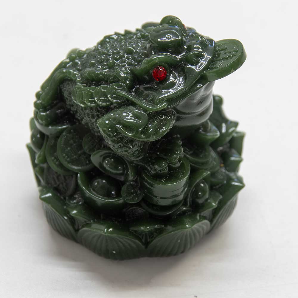 Polyresin Feng Shui Figurine Money Toad - Jade (Each)