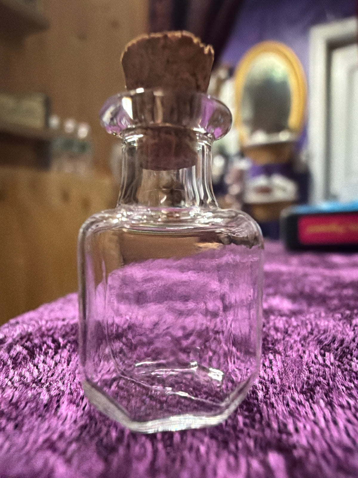 Mini Colorful Glass Bottle w/Cork Glass Vial