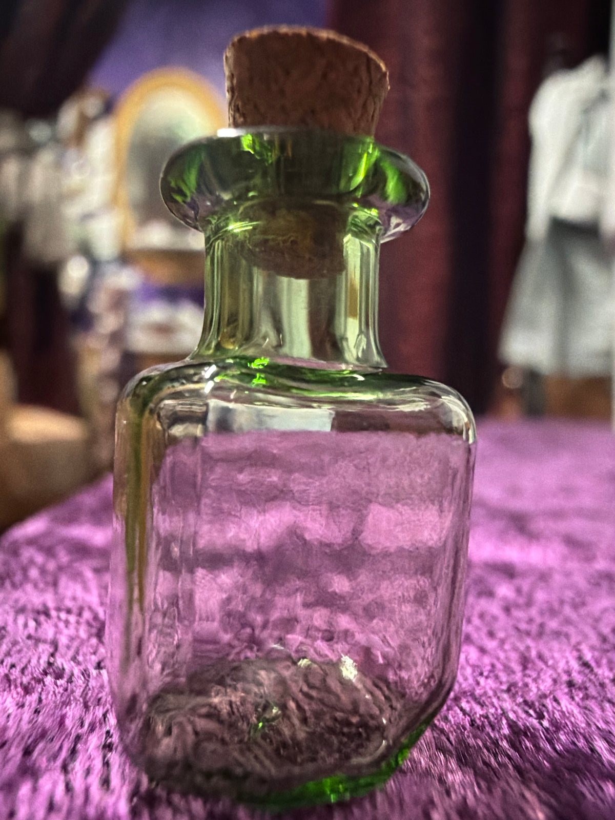 Mini Colorful Glass Bottle w/Cork Glass Vial