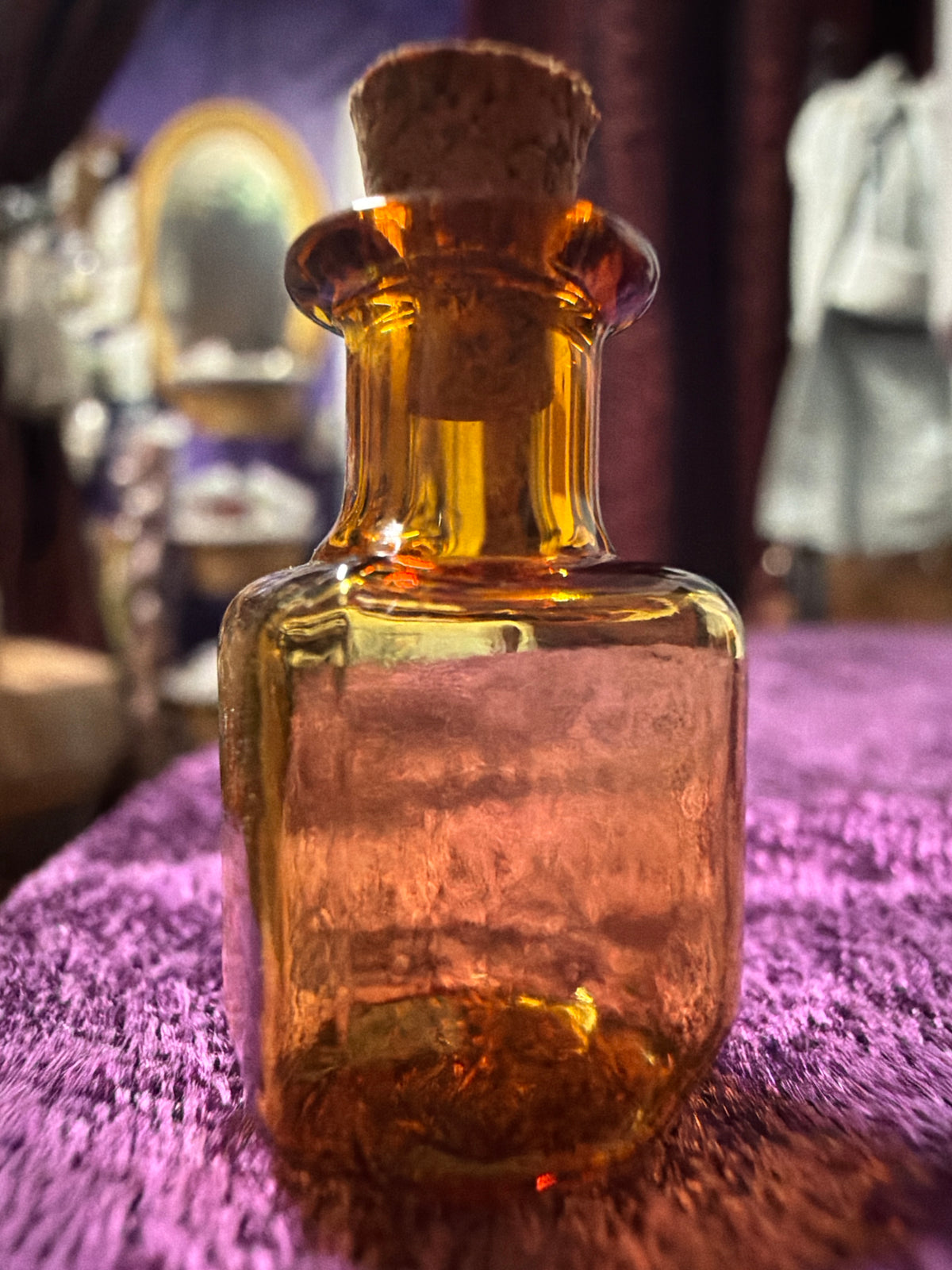 Mini Colorful Glass Bottle w/Cork Glass Vial