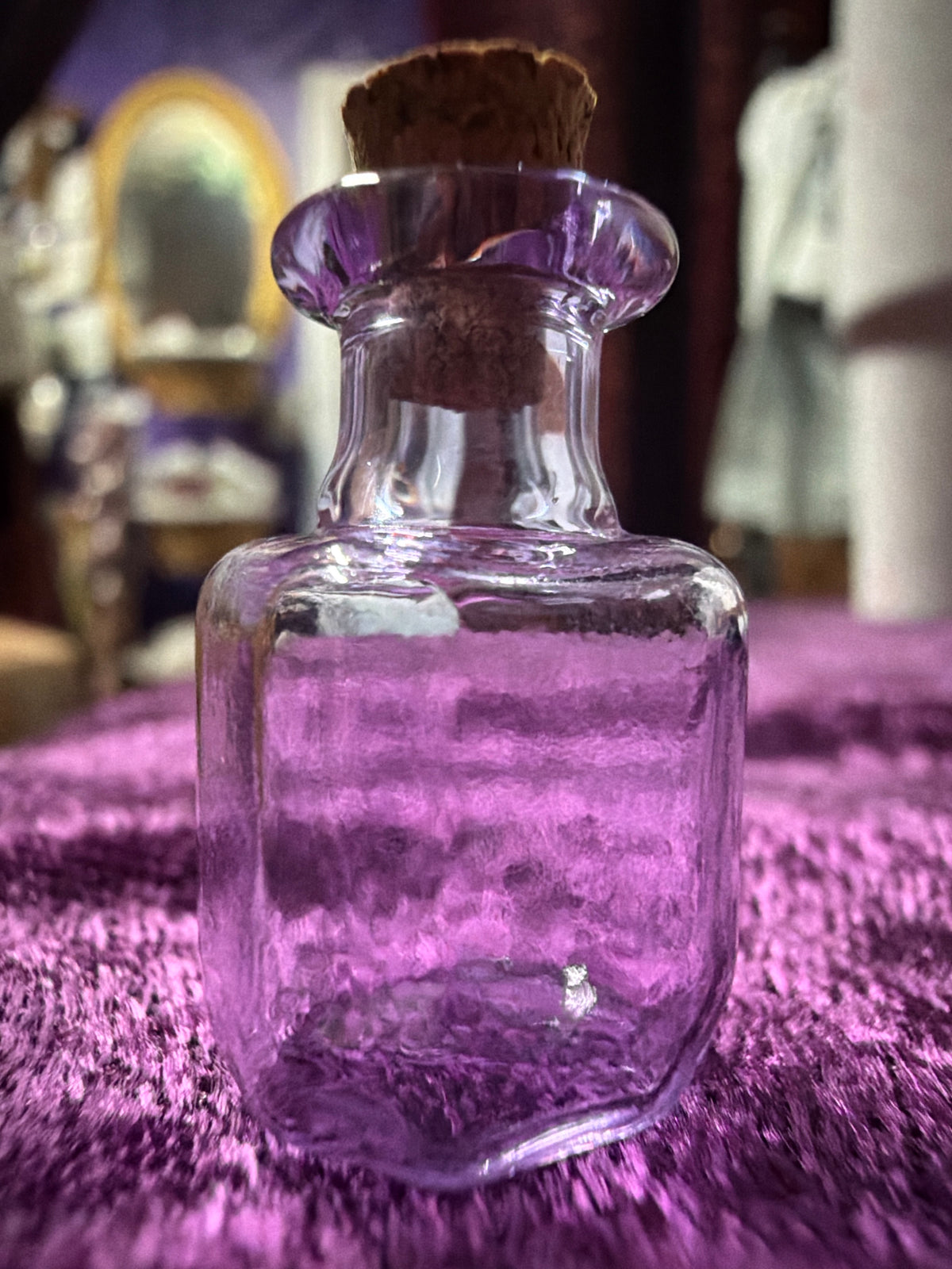 Mini Colorful Glass Bottle w/Cork Glass Vial