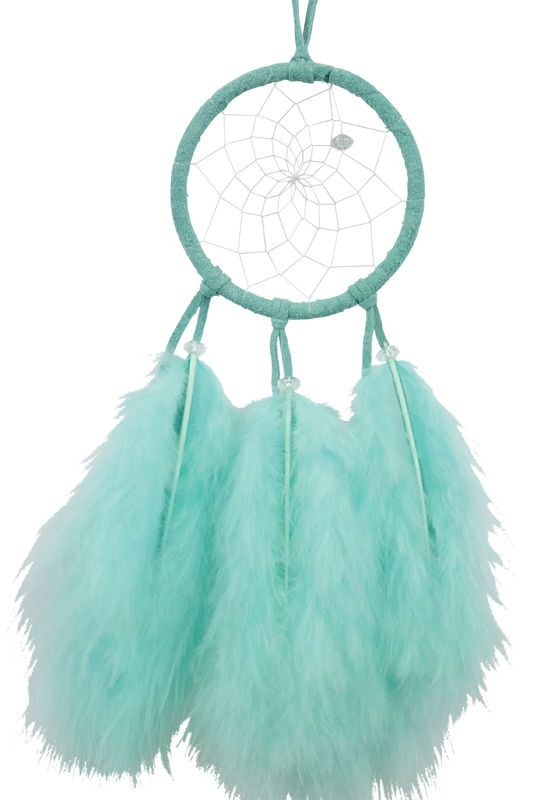 2.5" Mint Fluffy Dream Catcher