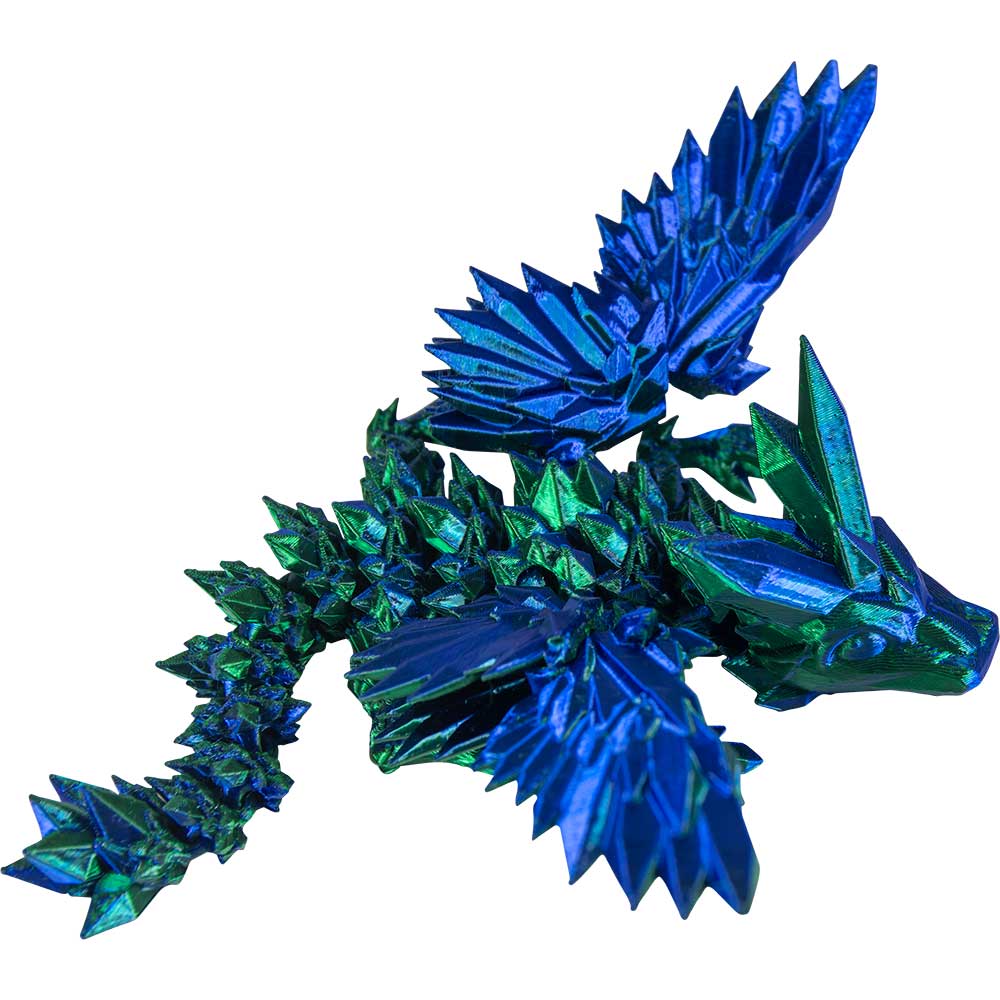 3D Printed Fidget Mini Crystal Winged Dragon