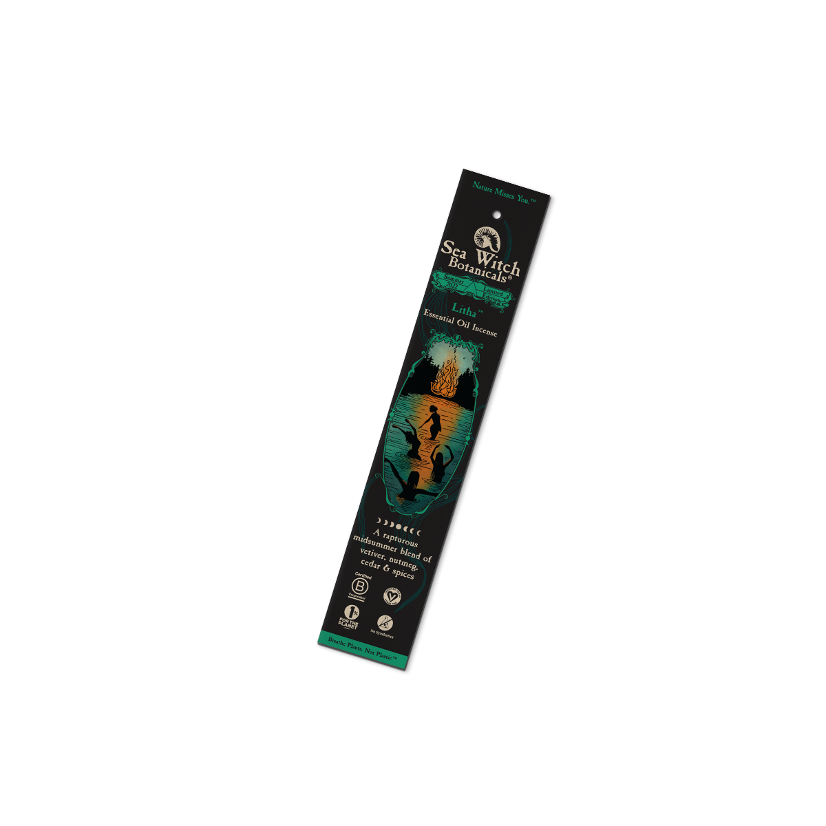 Sea Witch Botanicals Litha Incense: All-Natural Vetiver, Nutmeg, Cedar & Spices