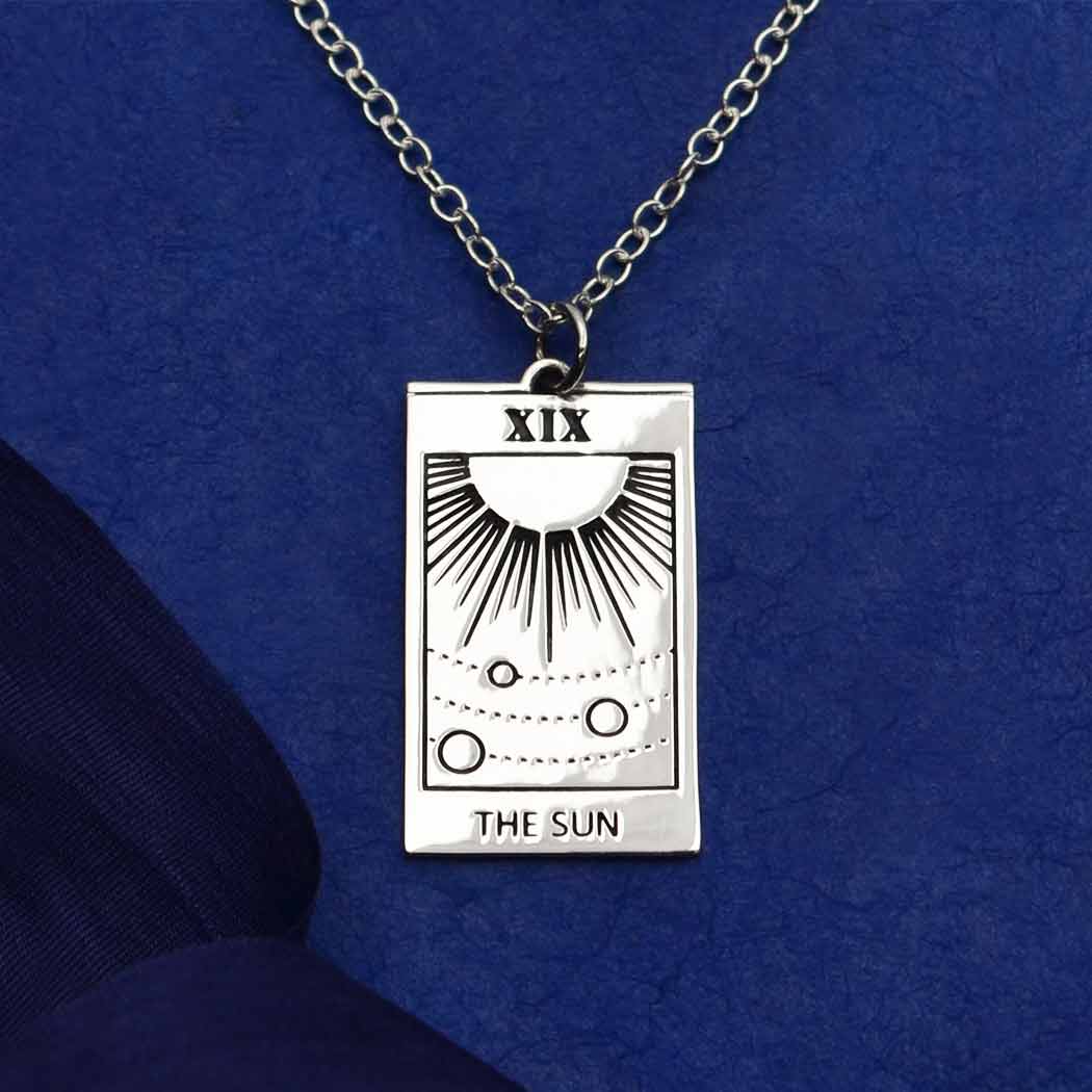 18 Inch Sun Tarot Card Necklace