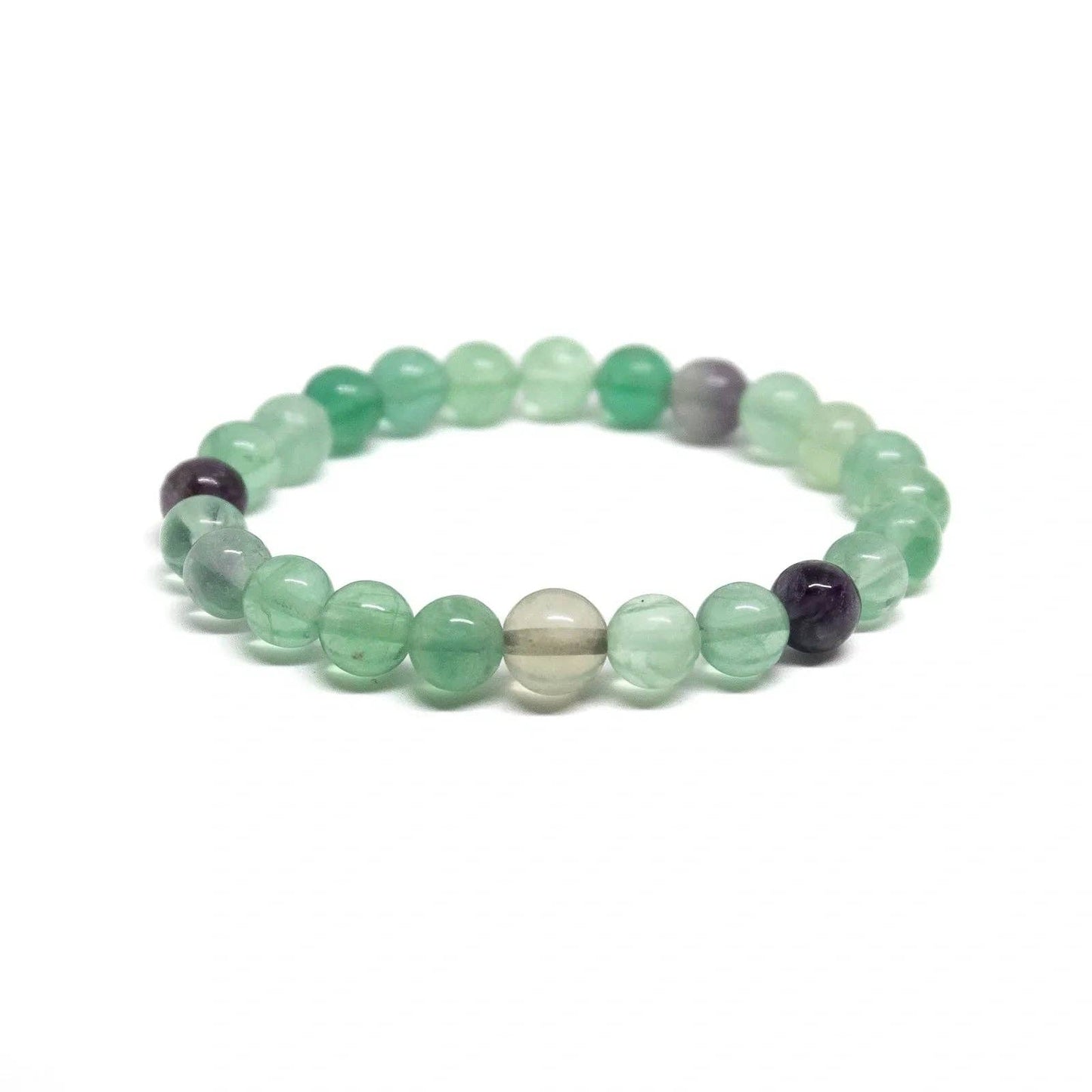 Rainbow Fluorite Beaded Bracelet 4mm - Kids' Wrist