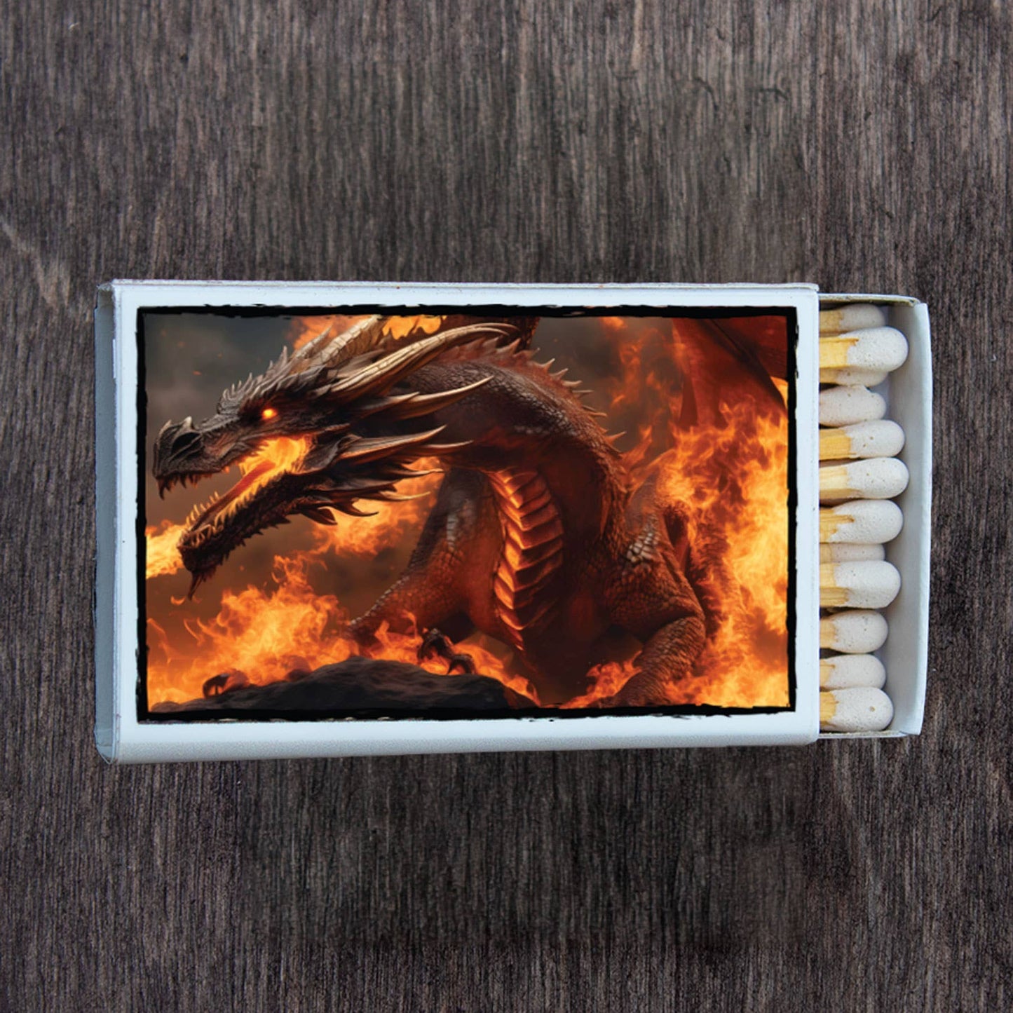 Fantasy Dragon Matchbox • Decorative Matches • Candle Acc