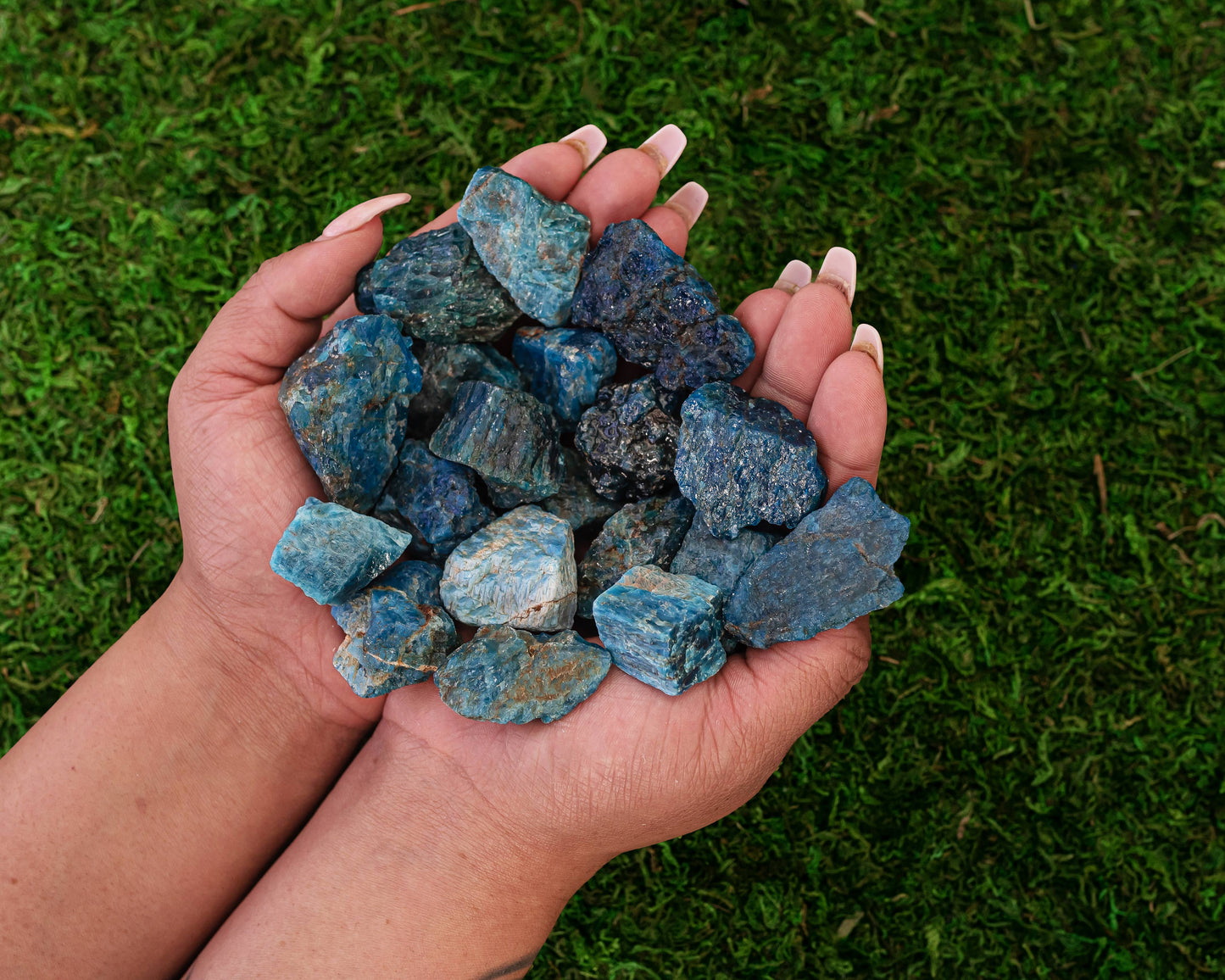 Rough Blue Apatite Crystal Natural Crystals