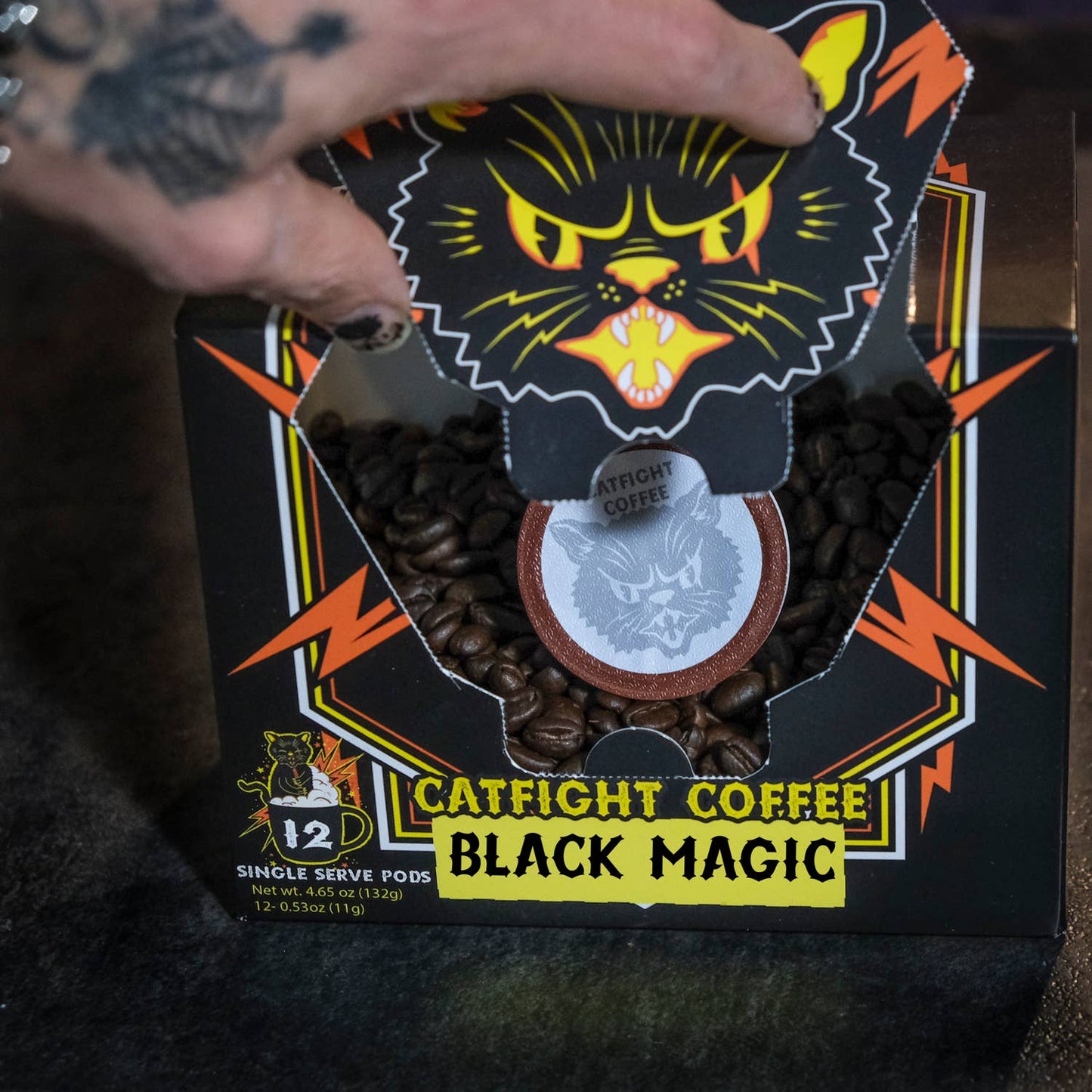 Cat Fight Coffee Black Magic English Walnut K-Cup Pods