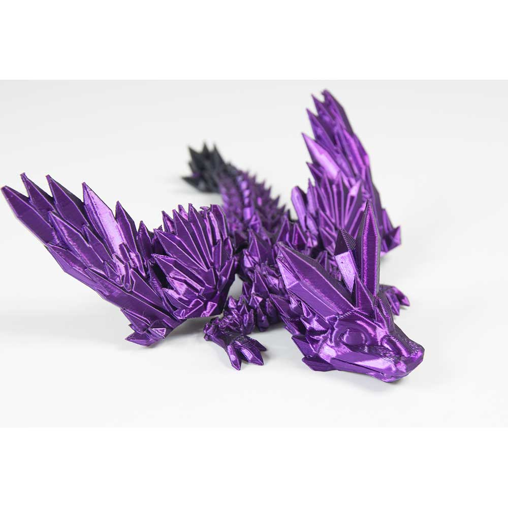 3D Printed Fidget Mini Crystal Winged Dragon
