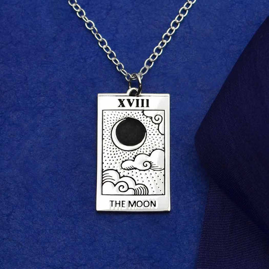 18 Inch Moon Tarot Card Necklace