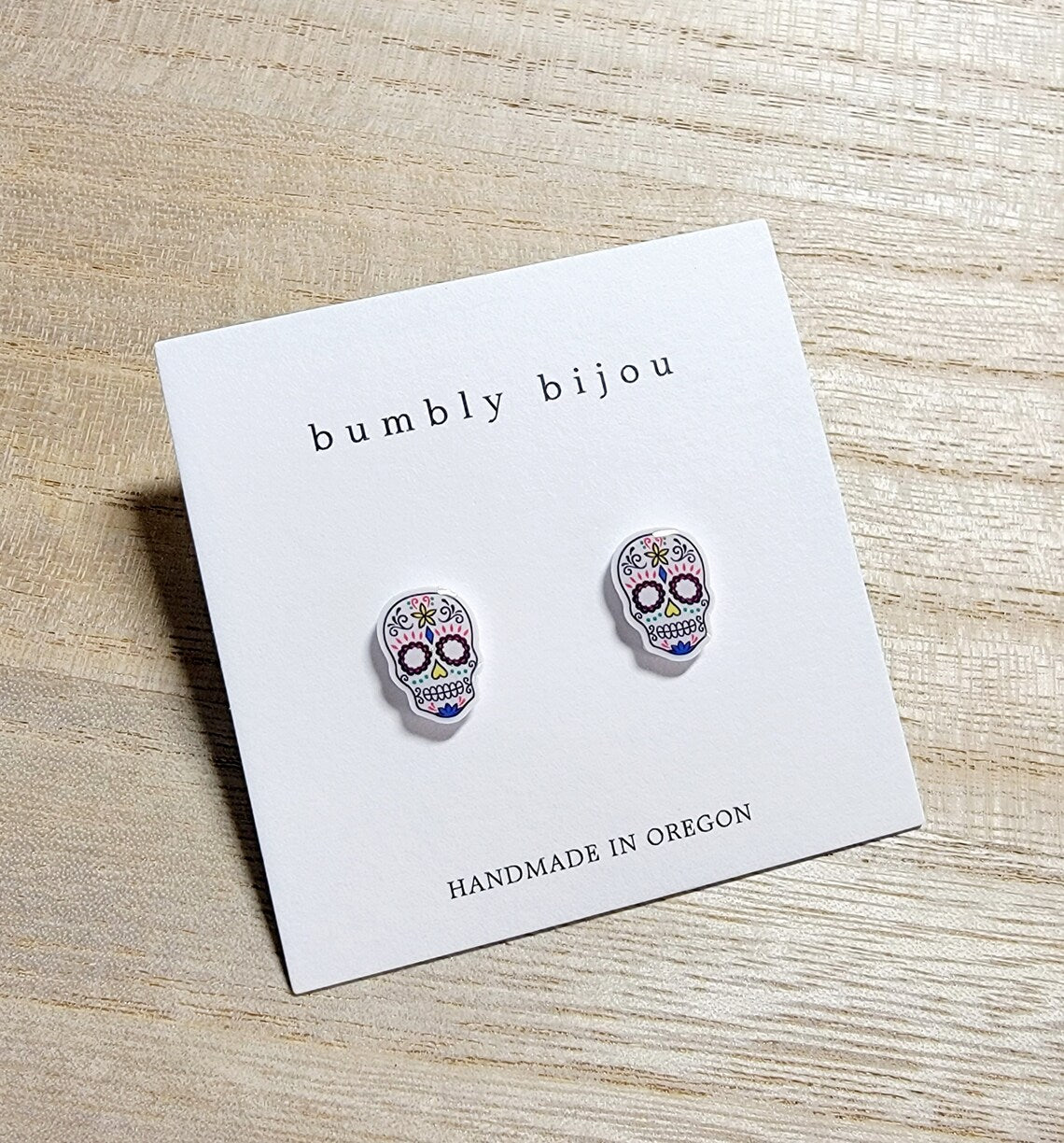 Sugar Skull Stud Earrings
