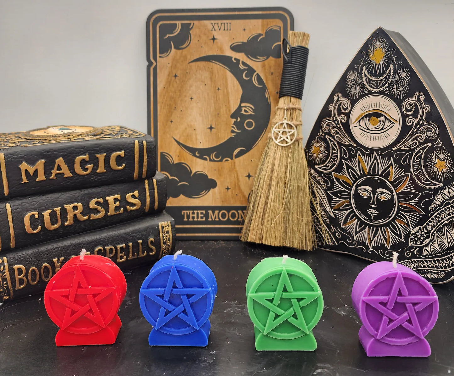 Beeswax & Soy Scented Pentagram Candle