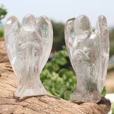 Smoky Quartz Angel Carving