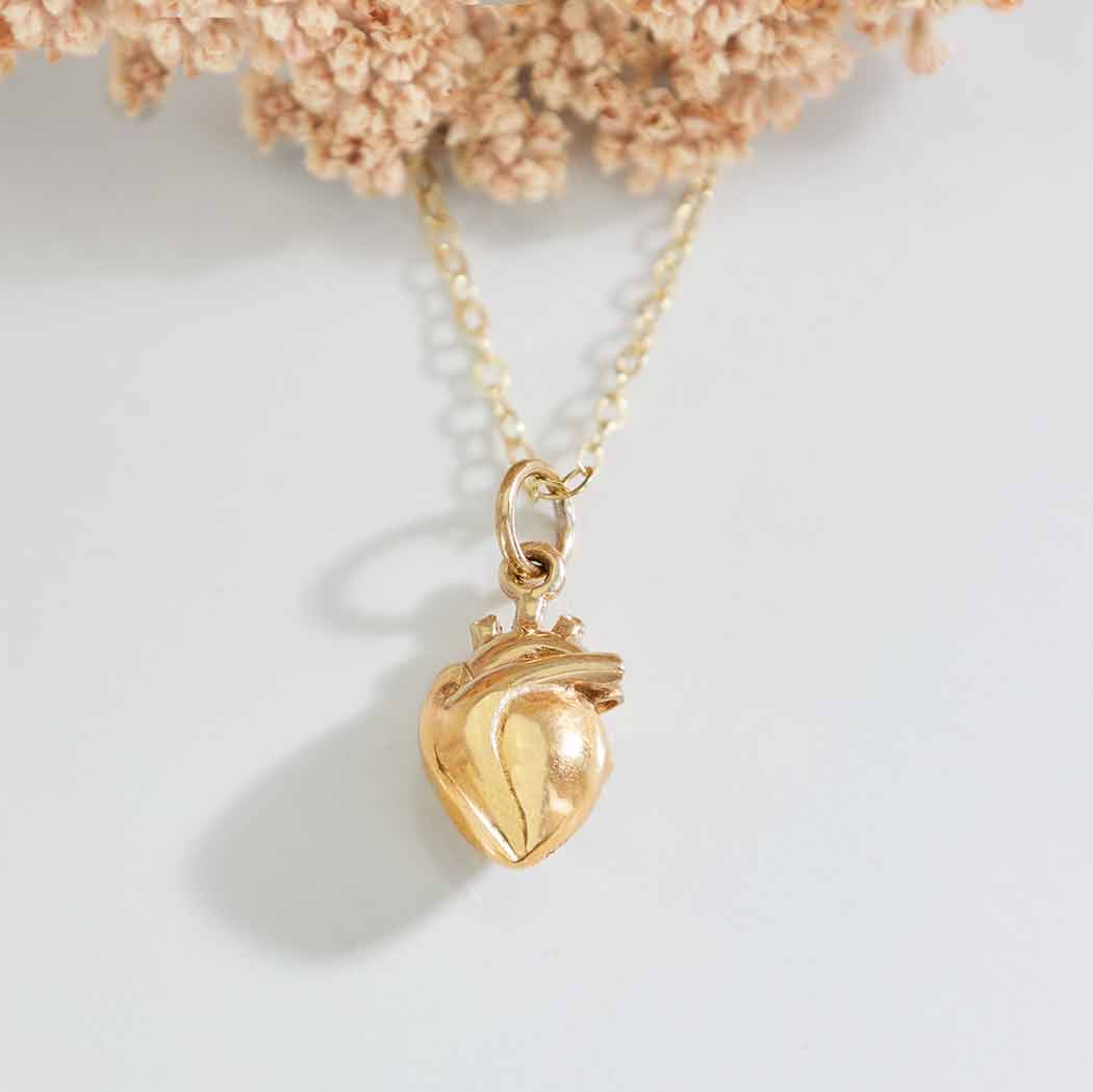 3D Anatomical Heart Necklace 18 Inch