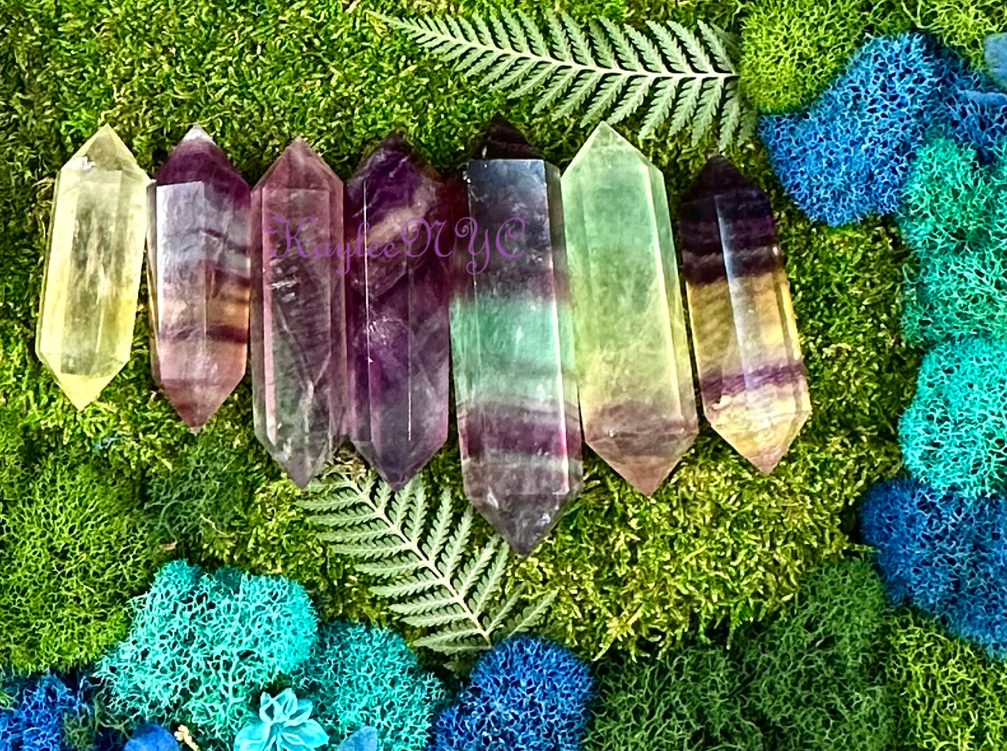 Natural Rainbow Fluorite Double Terminated point